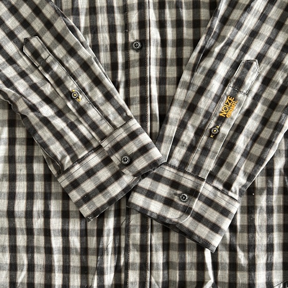 Noize Button Down Shirt - Size Large- Gray/black - Picture 3 of 4